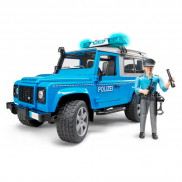 02597 Игрушка из пластмассы Внедорожник Land Rover Defender Station Wagon Полицейская с фигуркой