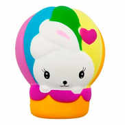 Т14692 1toy игрушка-антистресс мммняшка squishy (сквиши), зайчик в возд. шаре, 10см