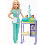 GKH23 Игровой набор с куклой Barbie серия "Кем быть?" Детский врач