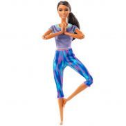 FTG80/GXF06 Кукла Barbie серия "Безграничные движения. Йога" В синих штанах