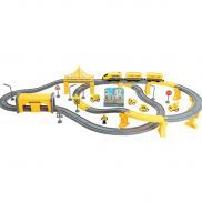 G201-001 Игрушка Железная дорога "Строительная площадка, 92 предмета", на батарейках со звуком