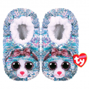 95569 Тапочки-носки детские с пайетками Кошка Whimsy серии TY Fashion размер L (23,2 см)