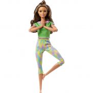 FTG80/GXF05 Кукла Barbie серия "Безграничные движения. Йога" В зеленых штанах