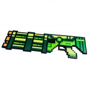 PC08527 Игрушка Миниган 8Бит Зеленый пиксельный со звуком 61см Pixel Crew