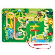 E1714_HP Игрушка Детский магнитный лабиринт с шариком "Джунгли", учим цвета и животных