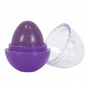 Т16140 Lukky Бальзам для губ с блестками -яйцо, фиолетовый восторг, с ароматом винограда10г, блистер
