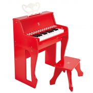 E0630_HP Музыкальная игрушка Пианино с табуреткой, цв. красный