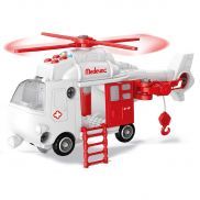 FT62102 Игрушка Спасательный вертолет-конструктор, свет, звук, 32см Funky toys