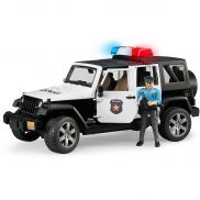 02526 Игрушка из пластмассы Bruder Внедорожник Jeep Wrangler Полиция (+мигалка свет, звук)