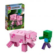 21157 Конструктор Майнкрафт "Большие фигурки Minecraft: Свинья и Зомби-ребёнок"