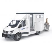 02533 Игрушка из пластмассы Bruder Mercedes Sprinter для перевозки лошадей