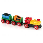 33319 BRIO Игрушка. Груз. поезд на бат. с бетономешалкой и грузом