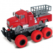 FT61093 Игрушка Пожарная машина с подъемным механизмом с краш-эффектом, кабина die-cast Funky toys