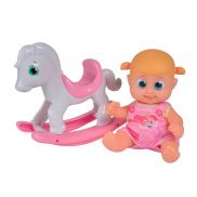 803003 Игрушка Bouncin' Babies Кукла Бони 16 см с лошадкой-качалкой, дисплей