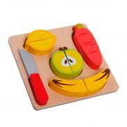 ВВ1101 Игровой набор "Маленький Повар" (овощи, фрукты с нож. и разд. доской (дерев.))