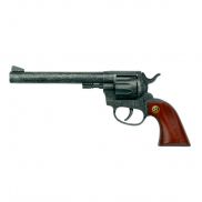 2050102F Игрушка Пистолет Buntline 26см, Revolver рукоятка из дерева, упаковка-тестер, 12 зарядов