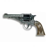 0220/96 Игрушка Пистолет Sterling Metall Western 17,5cm, короб, 8 зарядов (Edison)