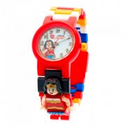 8020271 Часы наручные аналоговые Лего Super Heroes с мини-фигуркой Wonder Woman на ремешке