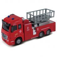 FT61078 Игрушка Пожарная машина с подъемным механизмом, кабина die-cast, свет, звук, 1:43 Funky toys