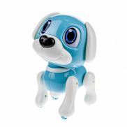 Т21087 1toy RoboPets игрушка интерактивная робо-щенок Пудель бел-голубой, свет, звук эффекты