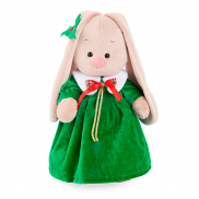 StS-157 Игрушка мягконабивная Зайка Ми в рождественском платье (малая)