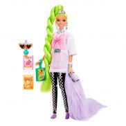 HDJ44 Кукла Barbie серия "Экстра" с зелеными неоновыми волосами