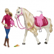 FRV36 Игрушка. Кукла Барби наездница и интерактивная танцующая лошадка