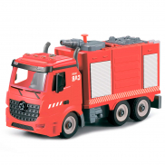 FT61115 Игрушка Пожарная машина-конструктор, фрикционная, свет, звук, вода, 1:12 Funky toys