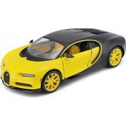 31514YL-BK Машинка die-cast Bugatti Chiron, 1:24, чёрно-жёлтая, открывающиеся двери