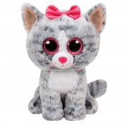 37190 Игрушка мягконабивная Кошка Kiki (серая) серии "Beanie Boo's" 15см