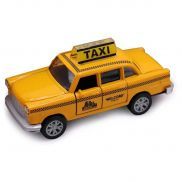 FT61309 Игрушка Машинка die-cast, модель Ретро такси, инерц.,открывающ. двери,желтая,1:32,Funky Toys
