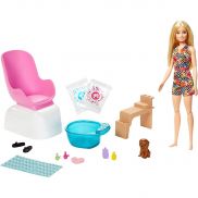 GHN07 Игровой набор Barbie "СПА процедуры" Маникюр и педикюр