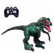 WD-13030 Игрушка Динозавр на р/у "Велоцираптор", пускает пар, звуковые и световые эффекты, в коробке