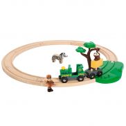 33720 BRIO Игровой набор железная дорога Сафари с мартышкой, паравозик, 17 эл.