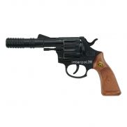 2020381F Игрушка Пистолет Interpol38 23 см, упаковка-тестер, 12 зарядов (Schrodel)