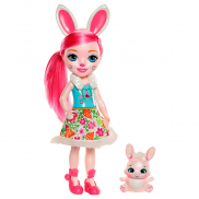 FRH51/FRH52 Большая кукла Enchantimals Бри Кролик с питомцем