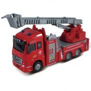 FT61079 Игрушка Пожарная машина с выдвижной лестницей, кабина die-cast, свет, звук, 1:43 Funky toys
