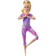 FTG80/GXF04 Кукла Barbie серия "Безграничные движения. Йога" В фиолетовых штанах