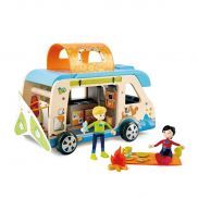 E3407_HP Деревянный кукольный домик "Фургон для приключений" для кукол 15 см