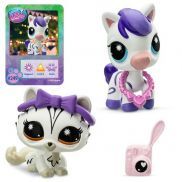 00709_LPS Игровой набор "Пара друзей" Модные полосочки (2 фигурки: Кошка и Зебра)