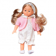 BD1652-M37/w(4) Кукла "Bambina Bebe", тм Dimian, в белом платье и розовом жакете, 20 см