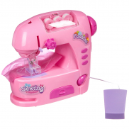 ВВ4595 Игрушка пластмассовая швейная машинка Bondibon «Я умею шить», нежно-розовая