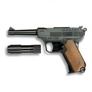 0235/26 Игрушка. Пистолет Lionmatic с глушителем 26,5см (Edison)