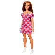 GRB62 Кукла Барби серия "Игра с модой" В красном платье в горошек