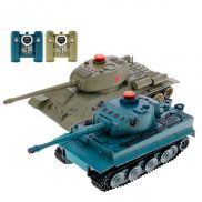 C-00135(508-T) Набор Танковый бой р/у с 2 танками (Т34 и Тигр), звук. и свет. эфф, с зарядным устр.