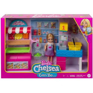 GTN67 Игровой набор Barbie Кукла Челси "Кем быть?" Продавец в супермаркете