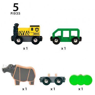33964 BRIO Игрушка. Носорожье сафари, 5 эл.