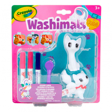 74-7253 Фигурки для раскрашивания Washimals "Котята", 2 шт