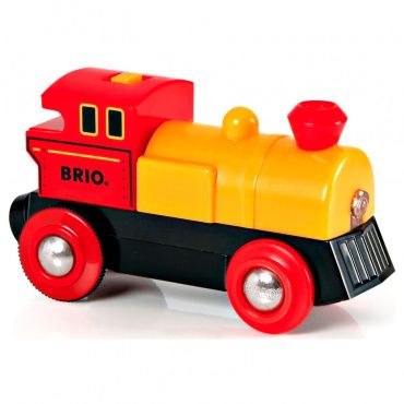 33594 BRIO Игрушка Паровоз эл., движение вперед-назад,свет,9х4х5см