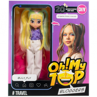MT1601 Игрушка в наборе для детей старше 3-х лет: кукла и аксессуары DIY Oh!My Top Travel